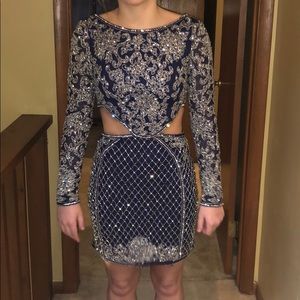 Navy Blue Sherri Hill